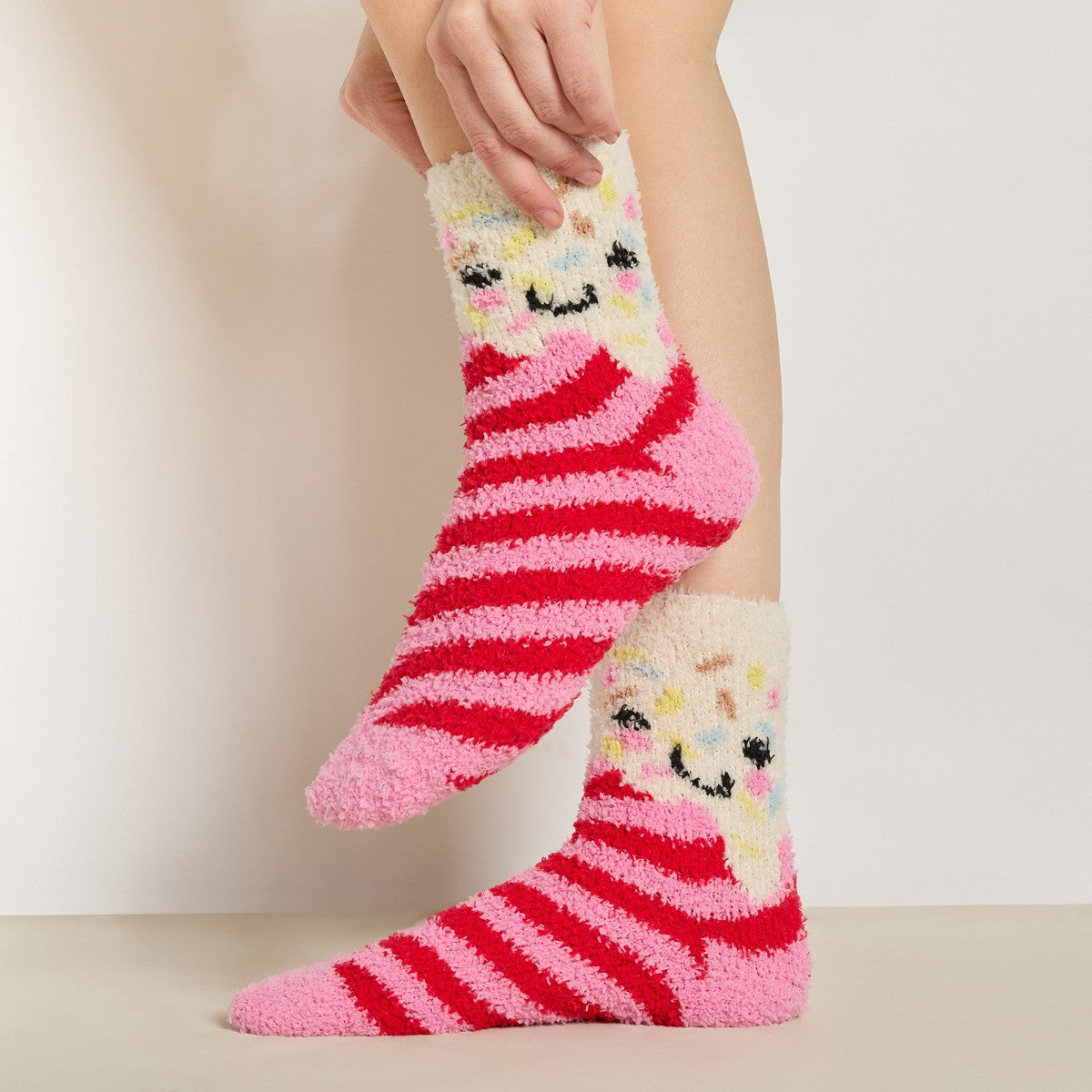 Christmas Sweetie Pies Fluffy Fleece Socks.