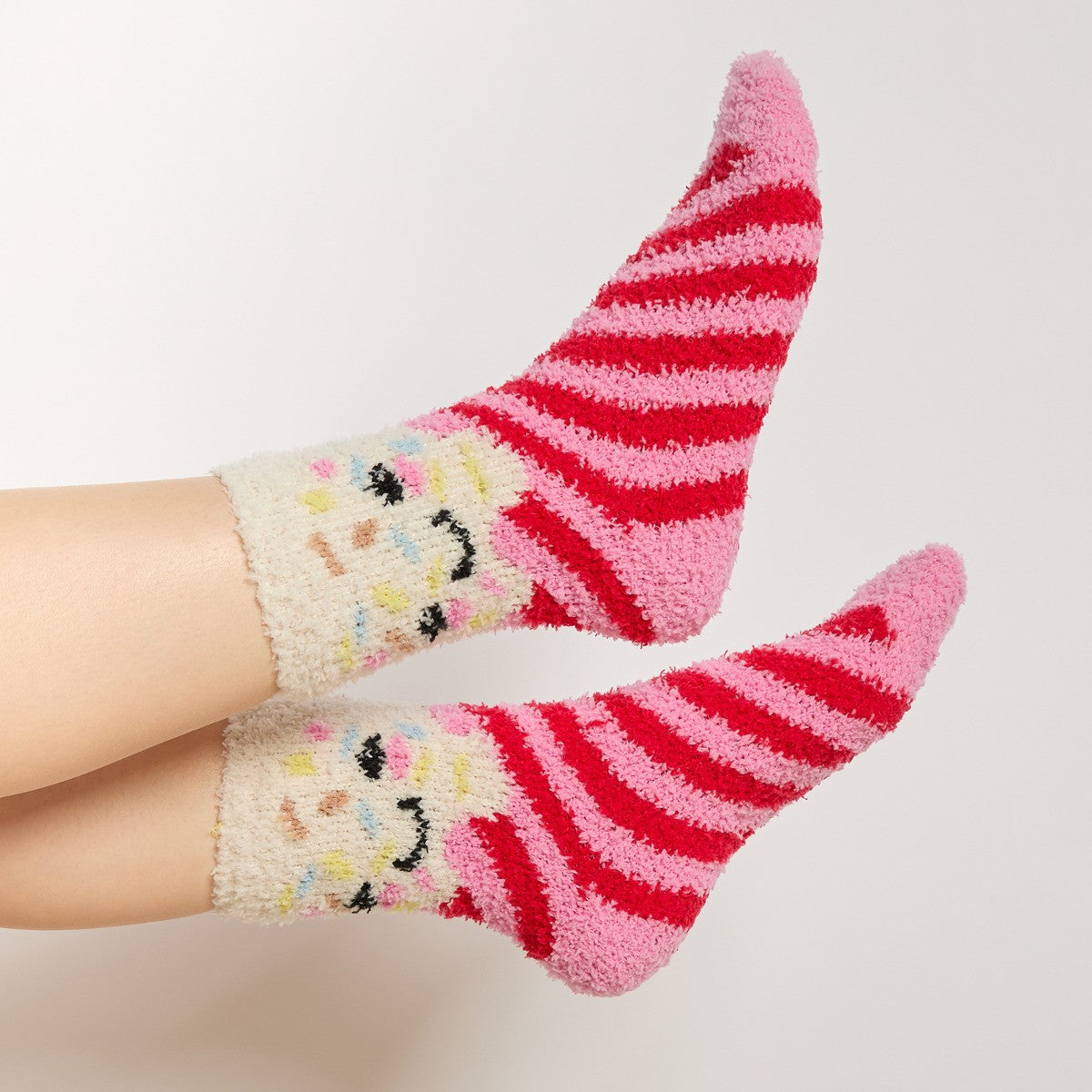 Christmas Sweetie Pies Fluffy Fleece Socks.