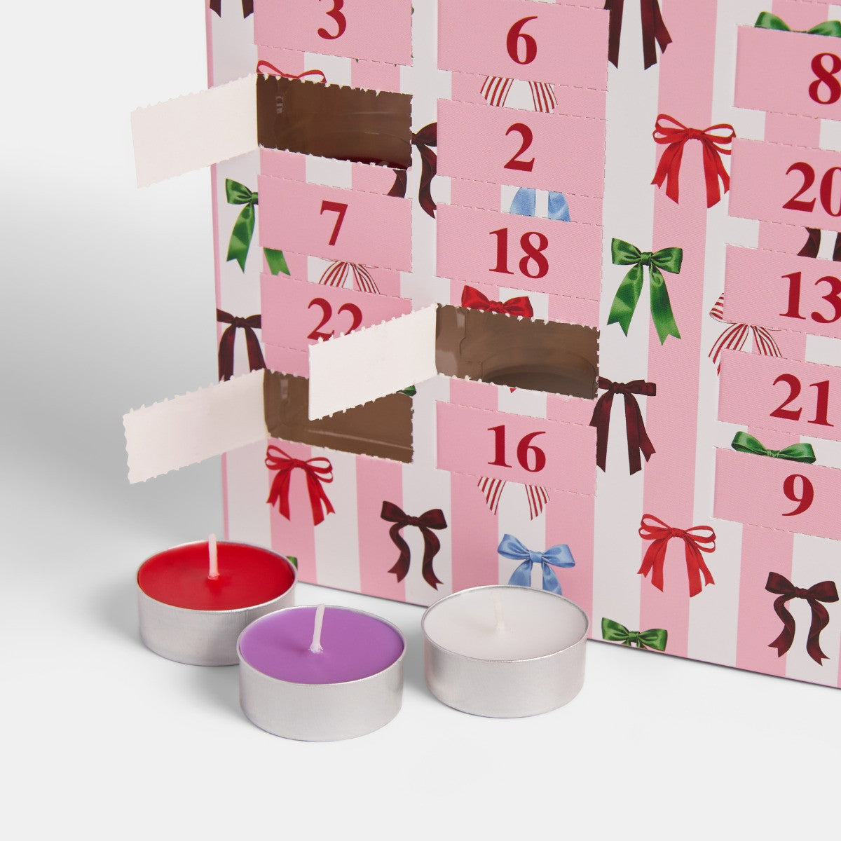 Bow Print Tealight Advent Calendar