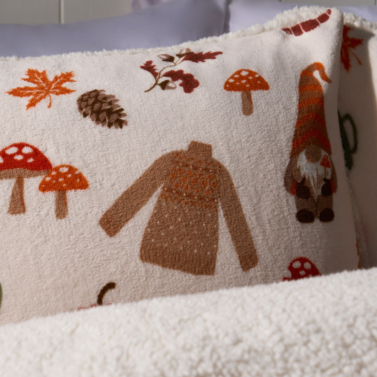 Autumn Gonk Fleece Duvet Set - Rust
