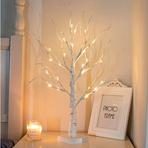 PRE-LIT BIRCH TWIG CHRISTMAS TREE