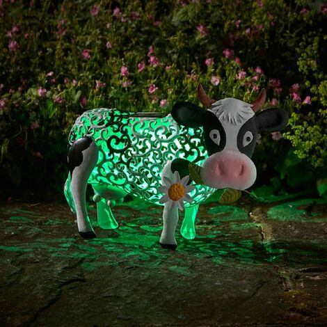 Daisy The Cow Silhouette Solar Light Ornament - Truly Yours