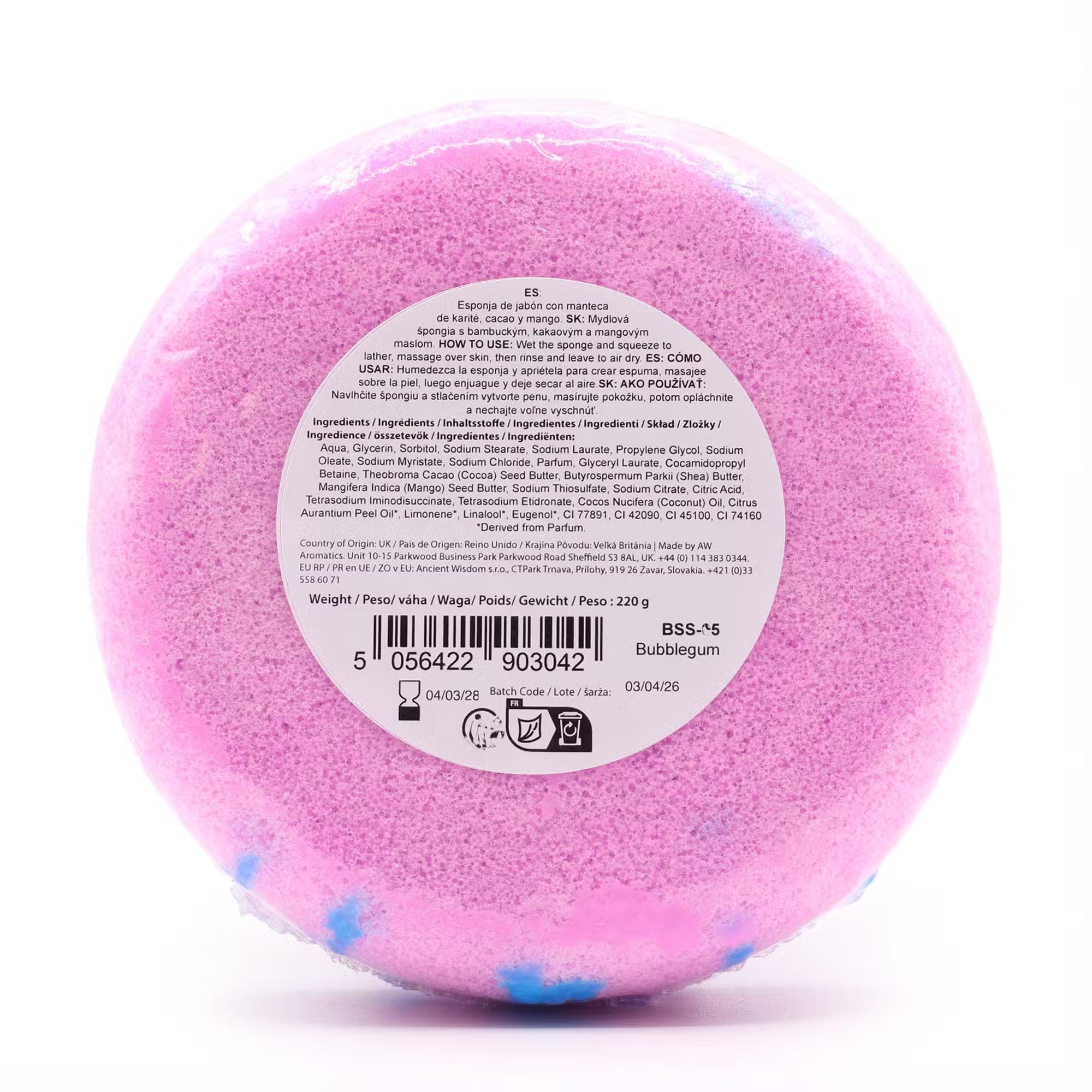Butter Bubble Soap Sponge - Bubblegum