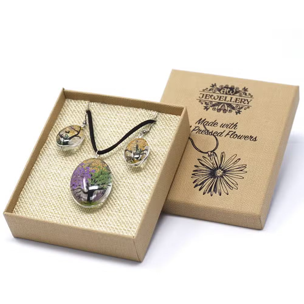 Pressed Flowers - Necklace sets - Various Colours