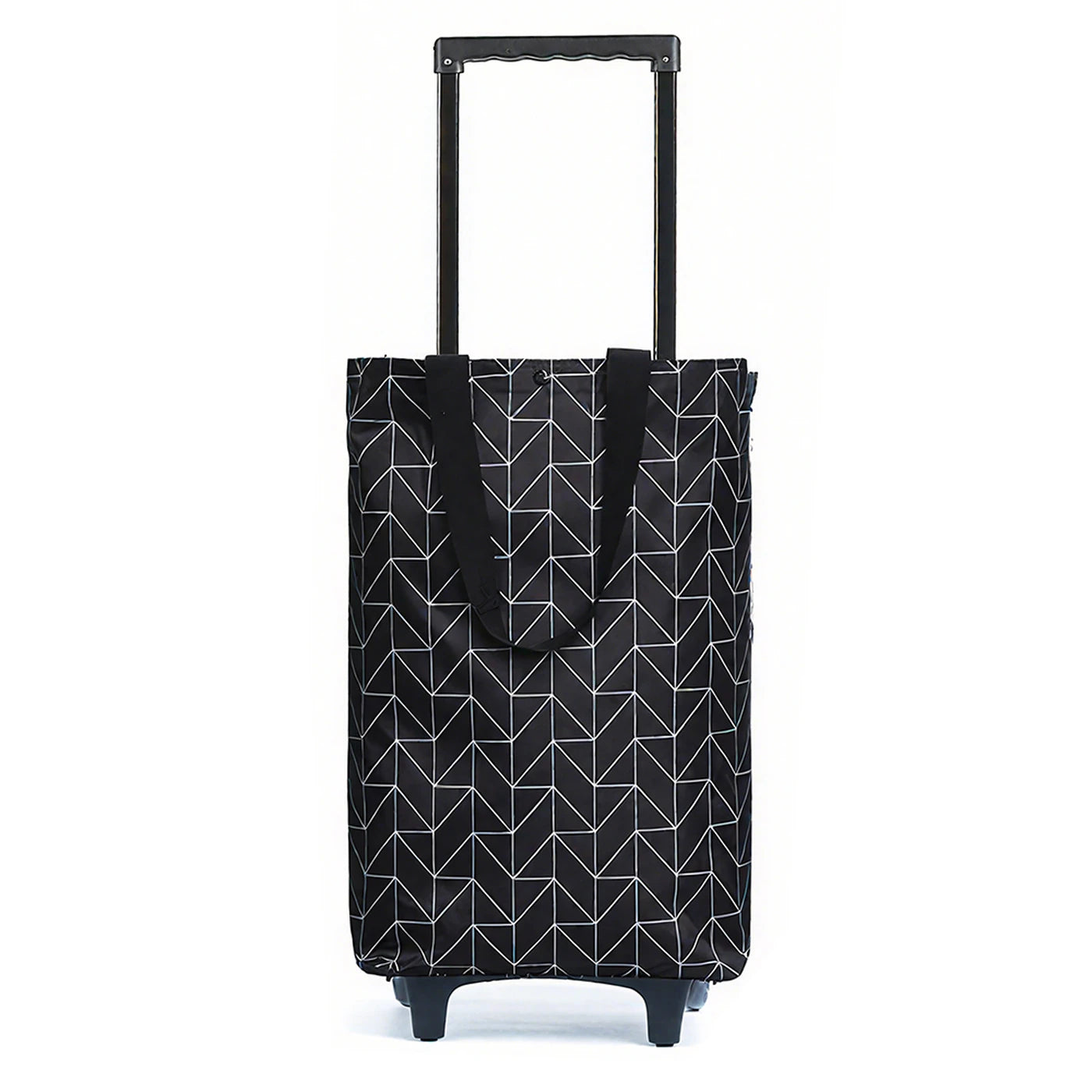 Portable Lightweight Pull Rod Trolley - Foldable - Black