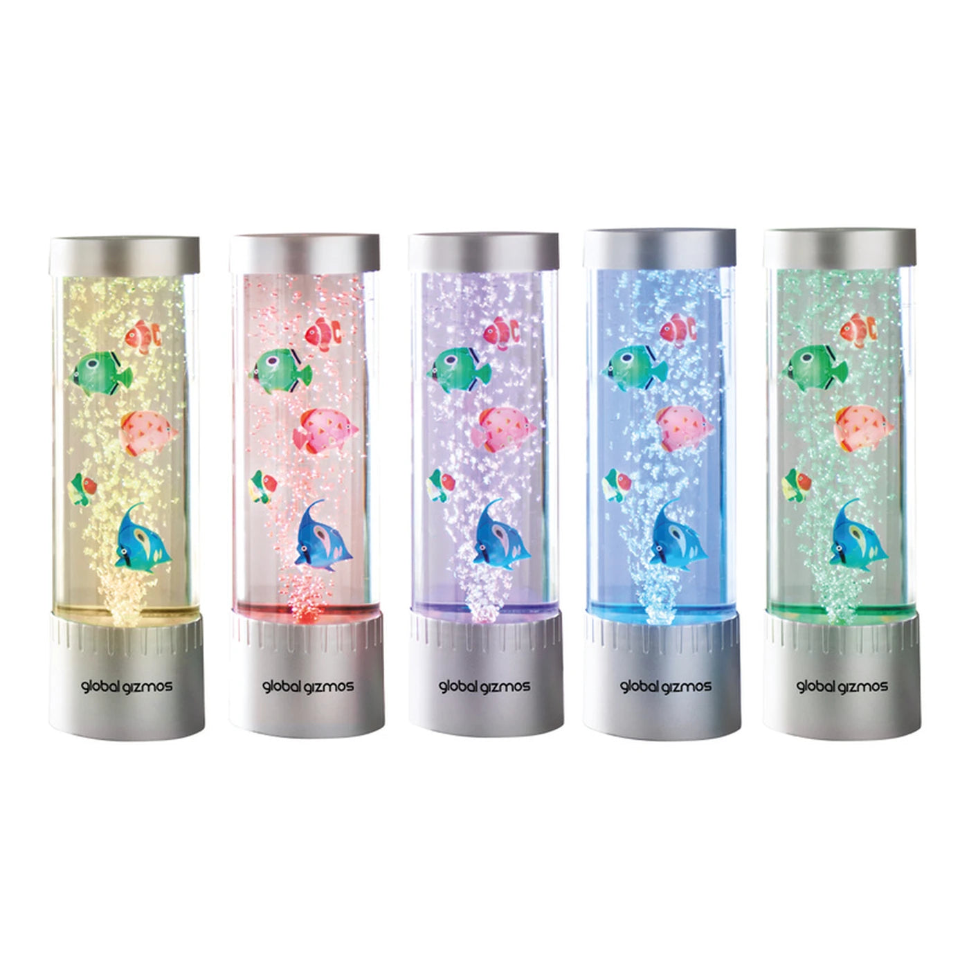 GLOBAL GIZMOS Table Lamp Bubble Fish Multicolour/Silver