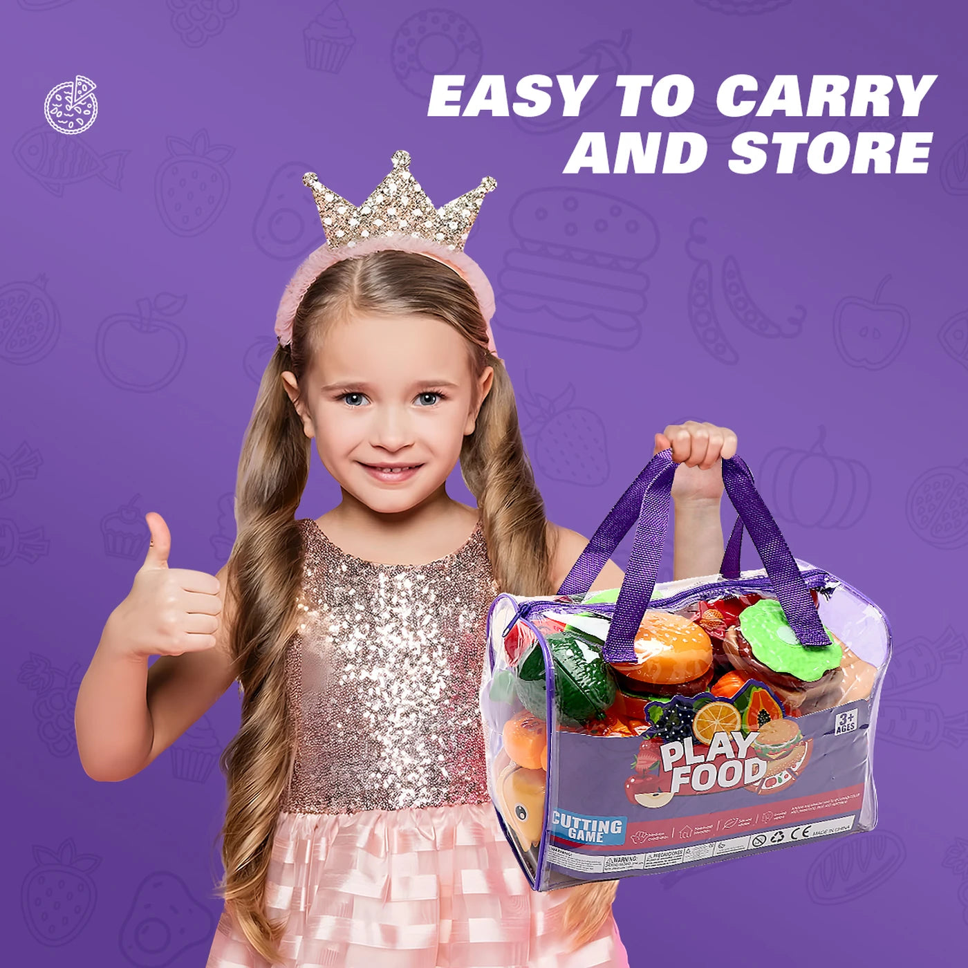 81-Piece Cutting Play Set with Storage Bag