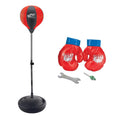 Kids Adjustable Boxing Set with Punching Bag and Gloves, Nylon and Iron Construction for Training