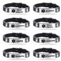Stainless Steel & Silicone Medical ID Bracelet – Multi-Condition Emergency Alert Wristband - Truly Yours