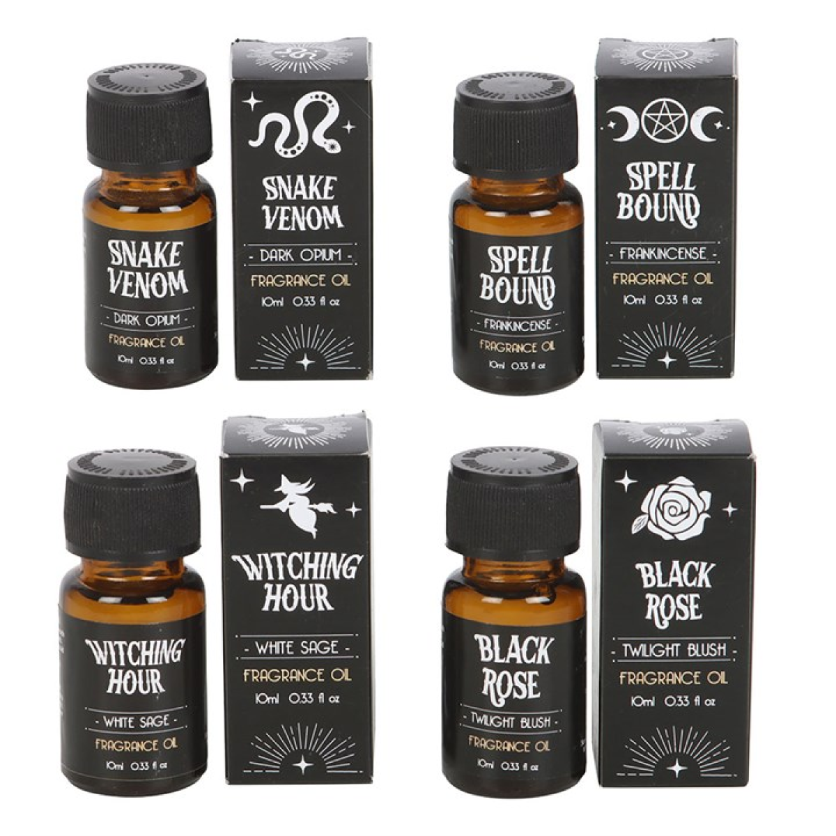 Set of 12 Midnight Rituals Fragrance Oils in Display Essential Oils
