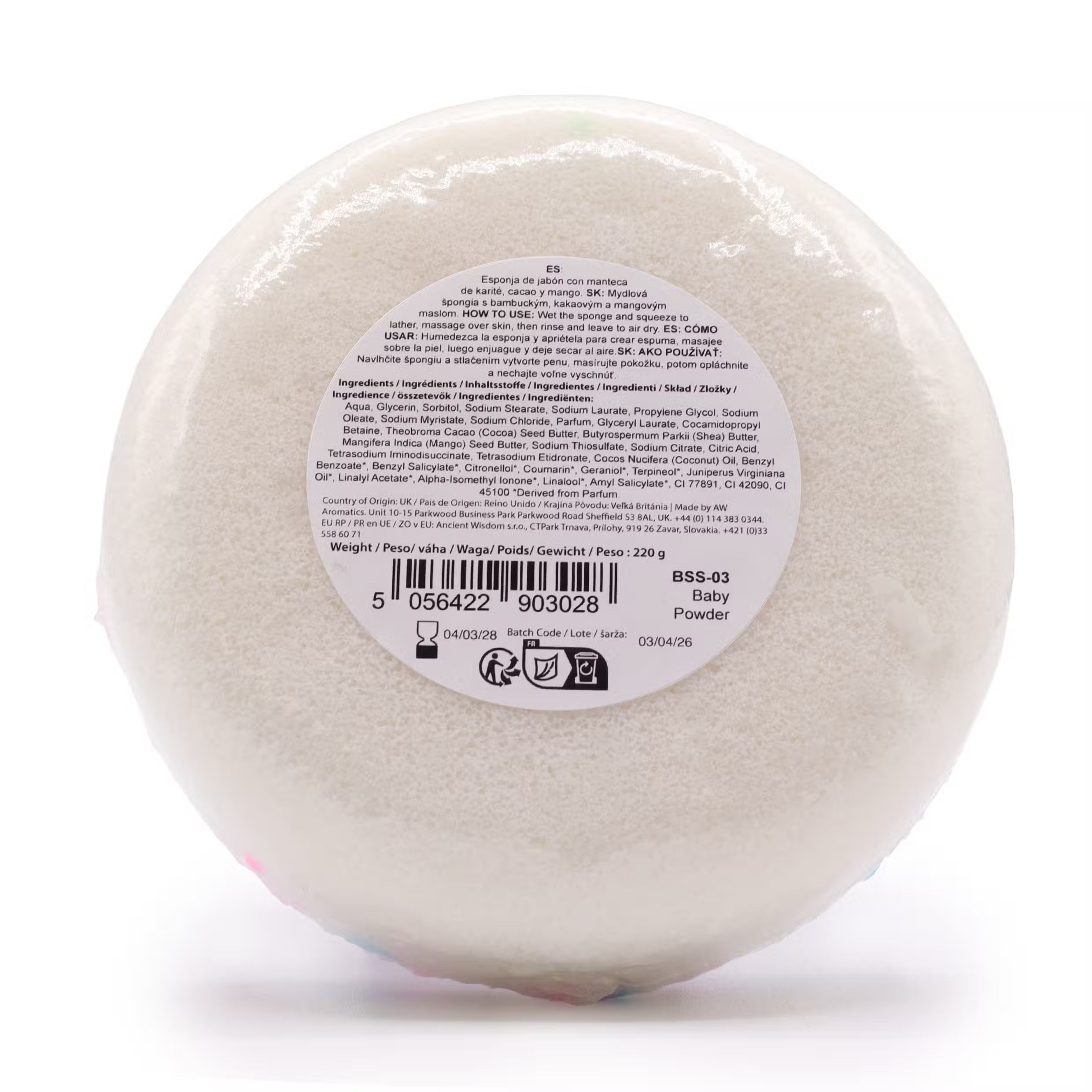 Butter Bubble Soap Sponge - Baby Powder