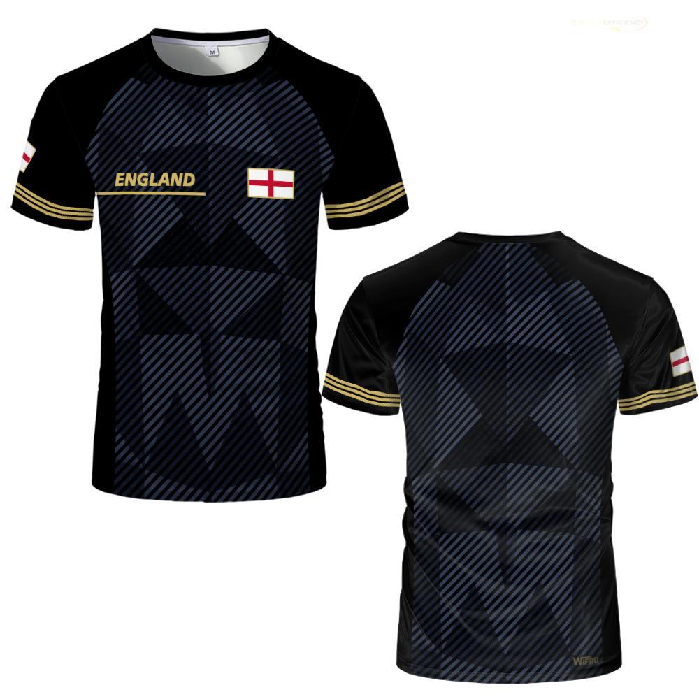 Men's England Black & Gold Sport T-Shirt