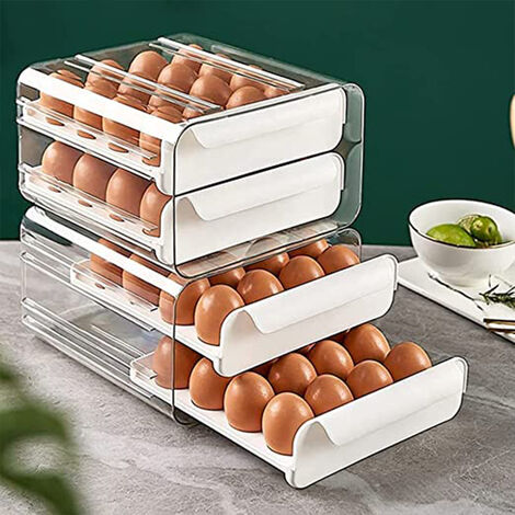 Double layer Transparent Egg Storage Drawer Box - Truly Yours