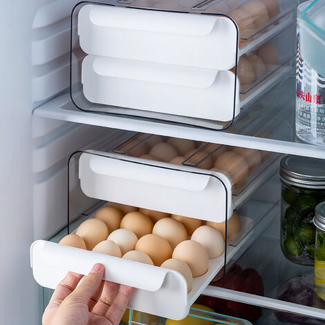 Double layer Transparent Egg Storage Drawer Box - Truly Yours