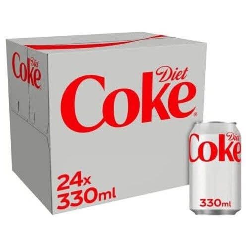 Diet Coke Can Cola, Box 330 ml (Pack of 24) - Truly Yours