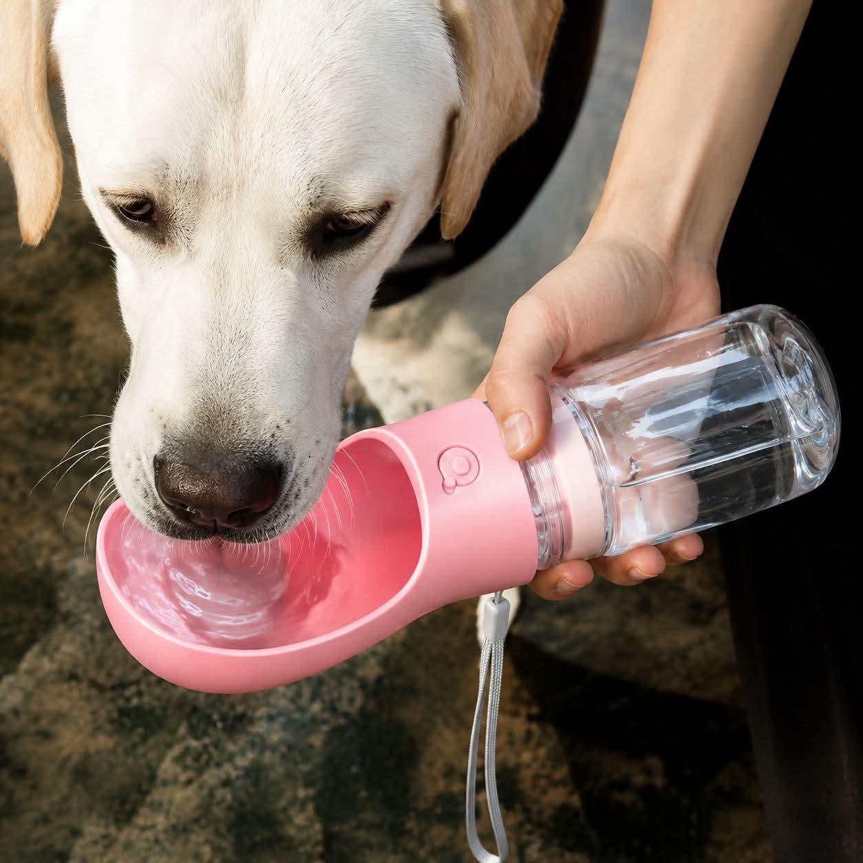 🐾 Portable Dog Water Bottle 550ml – Leakproof Travel Water Dispenser for Dogs & Puppies ✨