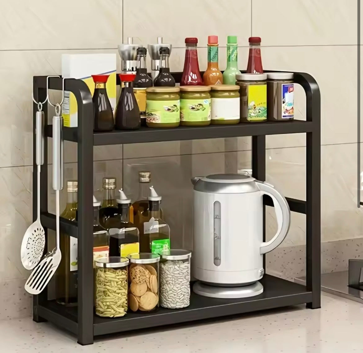 2 Tier metal countertop shelf
