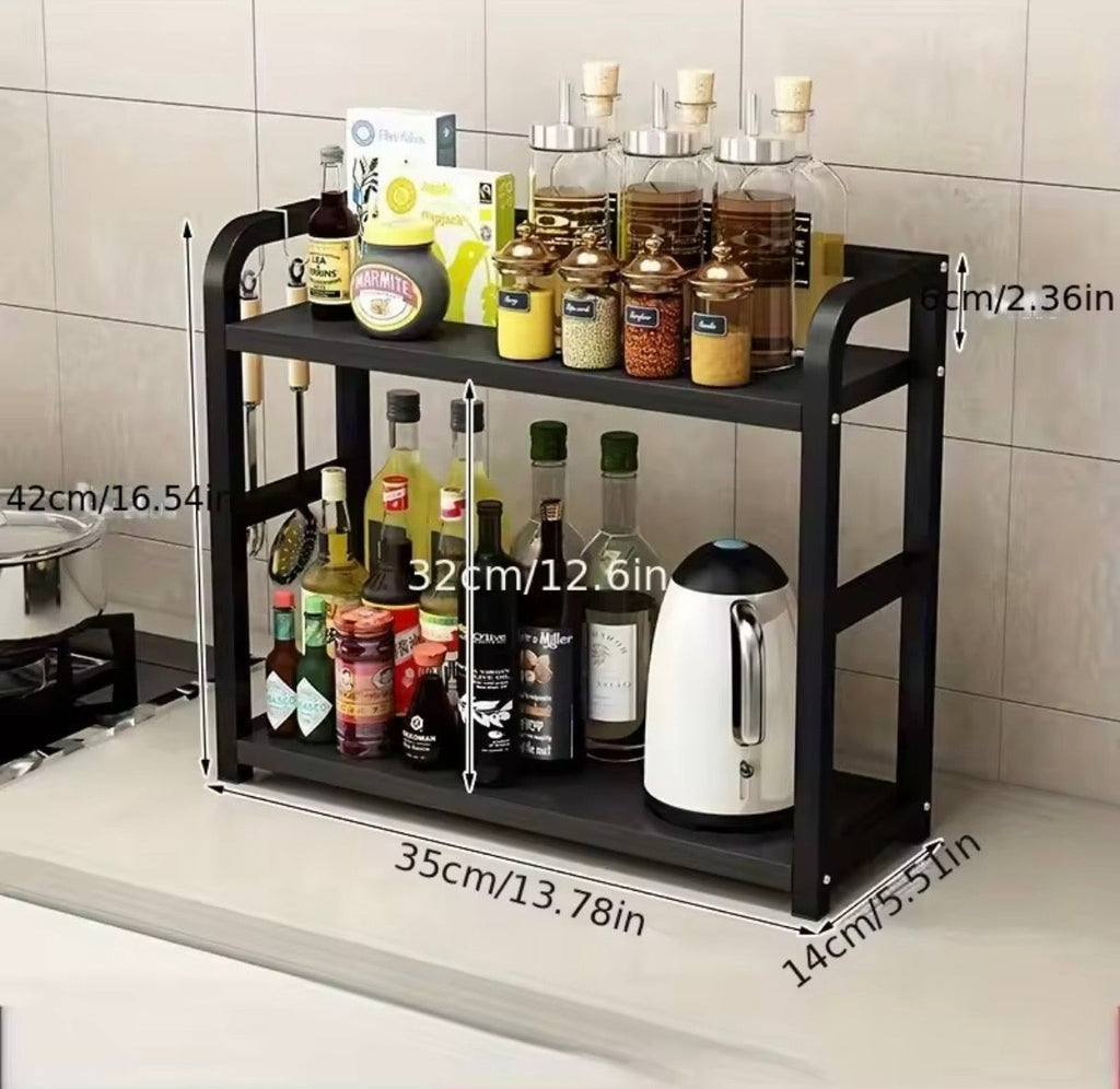 2 Tier metal countertop shelf Storage