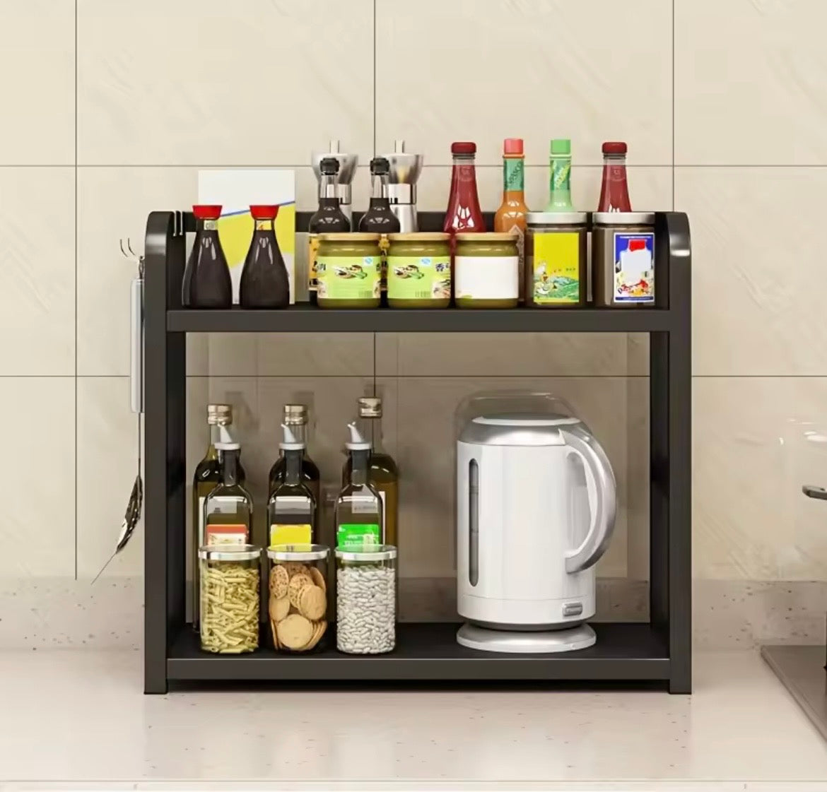 2 Tier metal countertop shelf Storage