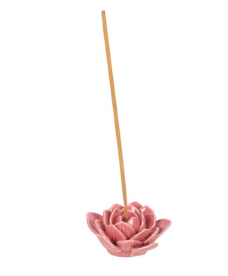 Water lily incense stick holder - pink Incense burner