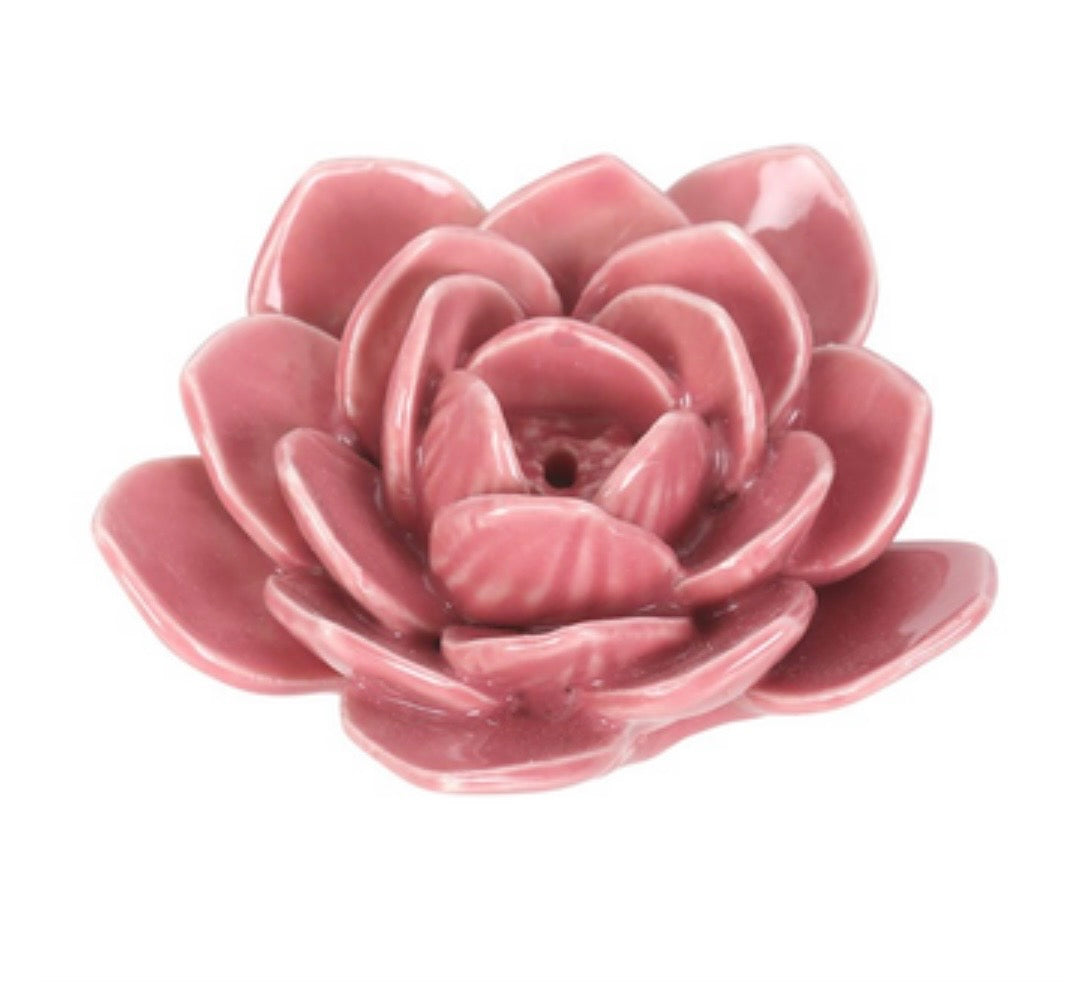 Water lily incense stick holder - pink Incense burner