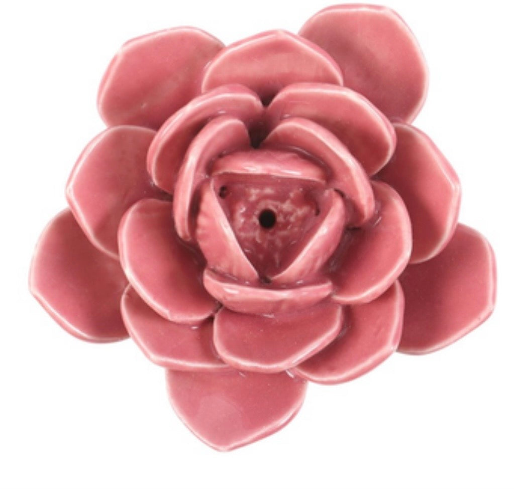 Water lily incense stick holder - pink Incense burner
