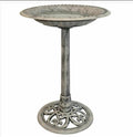 Stone-Effect Plastic Pedestal Bird Bath & Feeder Garden decor