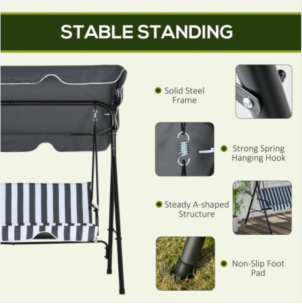 Outdoor Metal swinging Hammock Garden decor