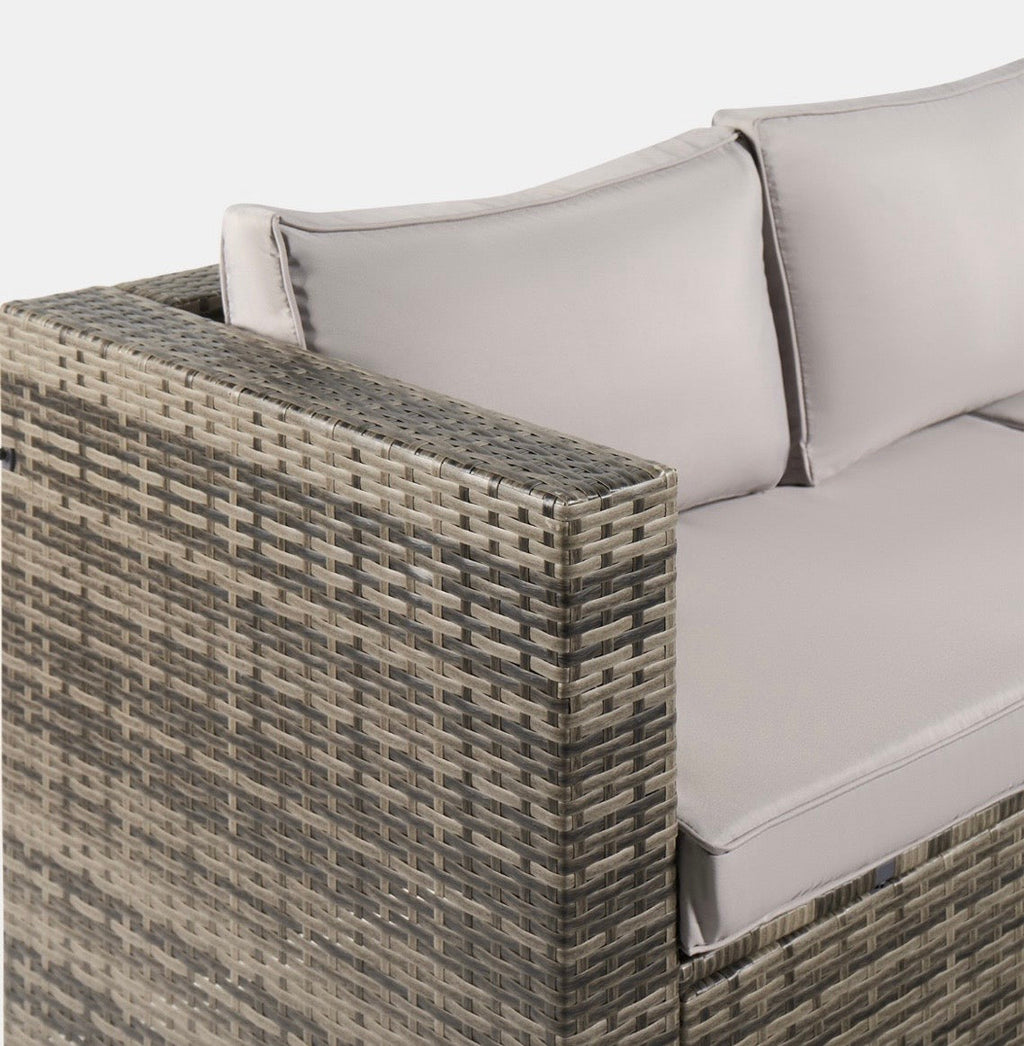 Tuscany 5 Seater Rattan Sofa Set - Grey Garden furniture