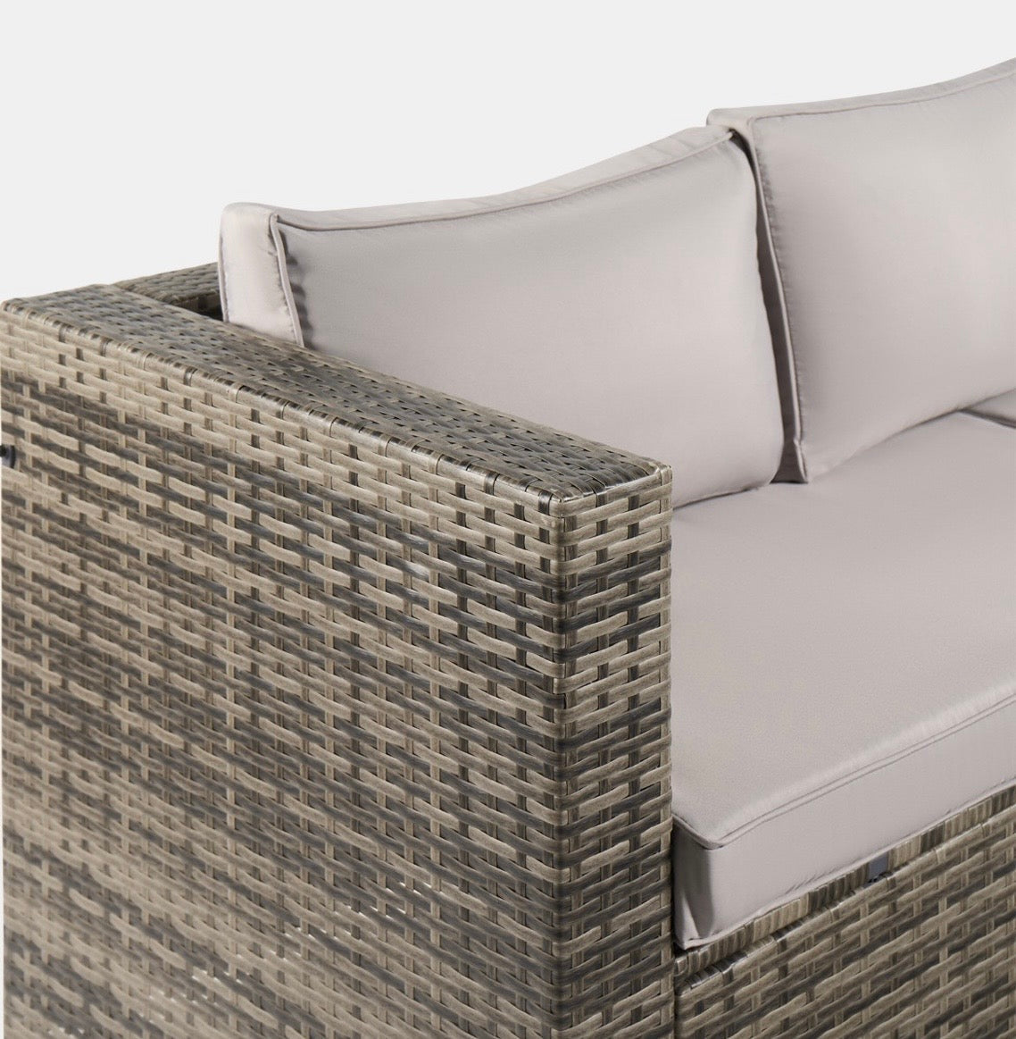 Tuscany 5 Seater Rattan Sofa Set - Grey Garden furniture