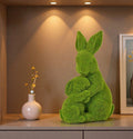 Easter Bunny Decorative Statue - green Easter rabbit decoration