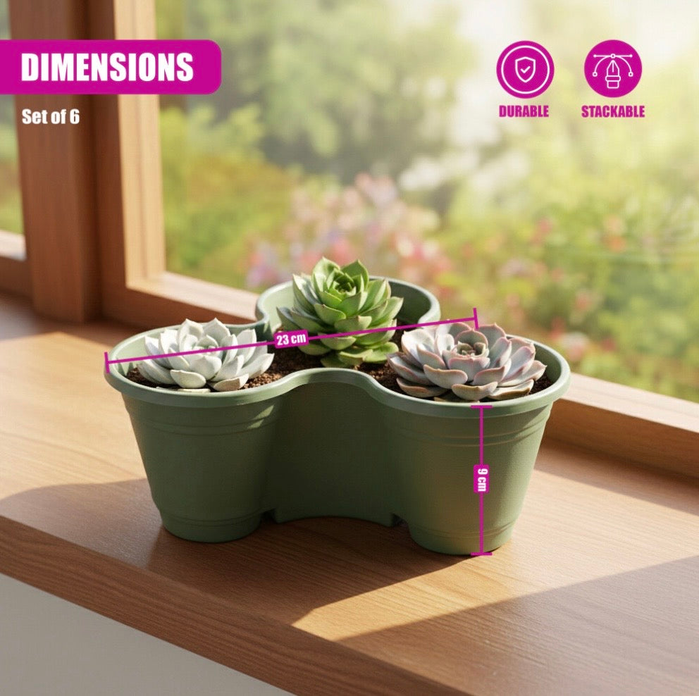 GEEZY Stackable Planters Plant Pots