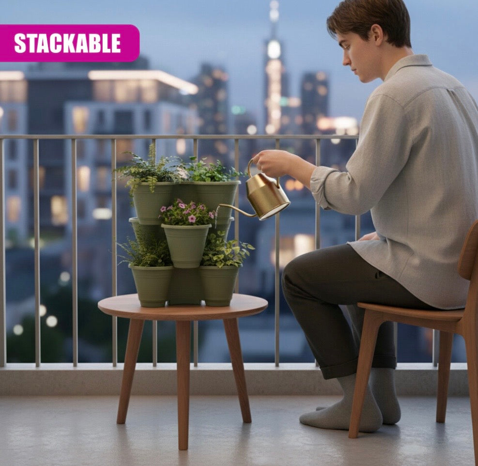 GEEZY Stackable Planters Plant Pots
