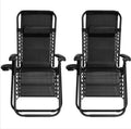 Alivio Zero Gravity Chair Sunloungers with phone & Cup Holder (Black) - Truly Yours