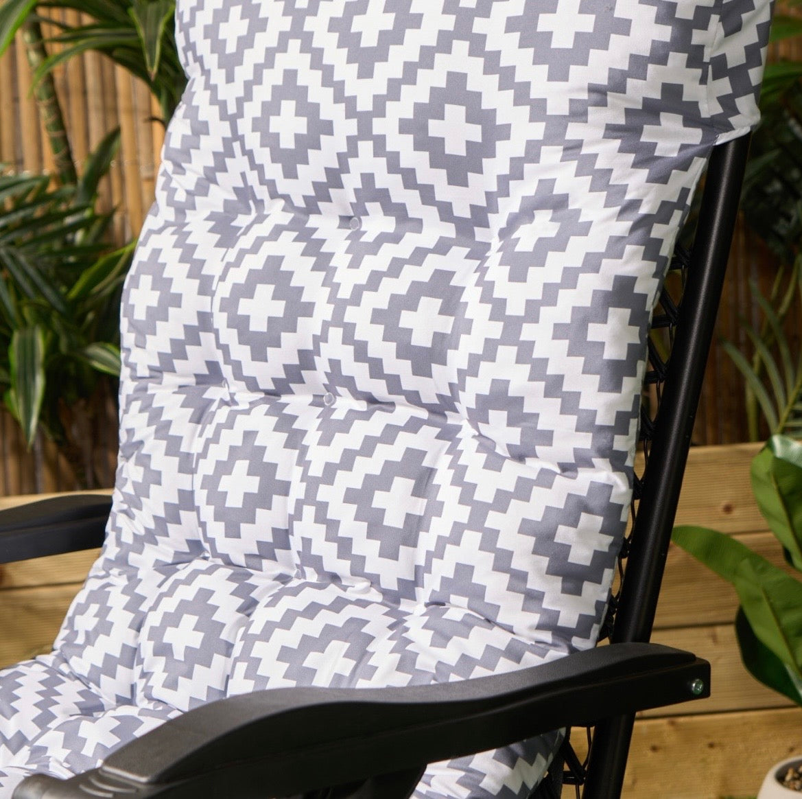 Gravity Chair Geometric Cushion - Grey