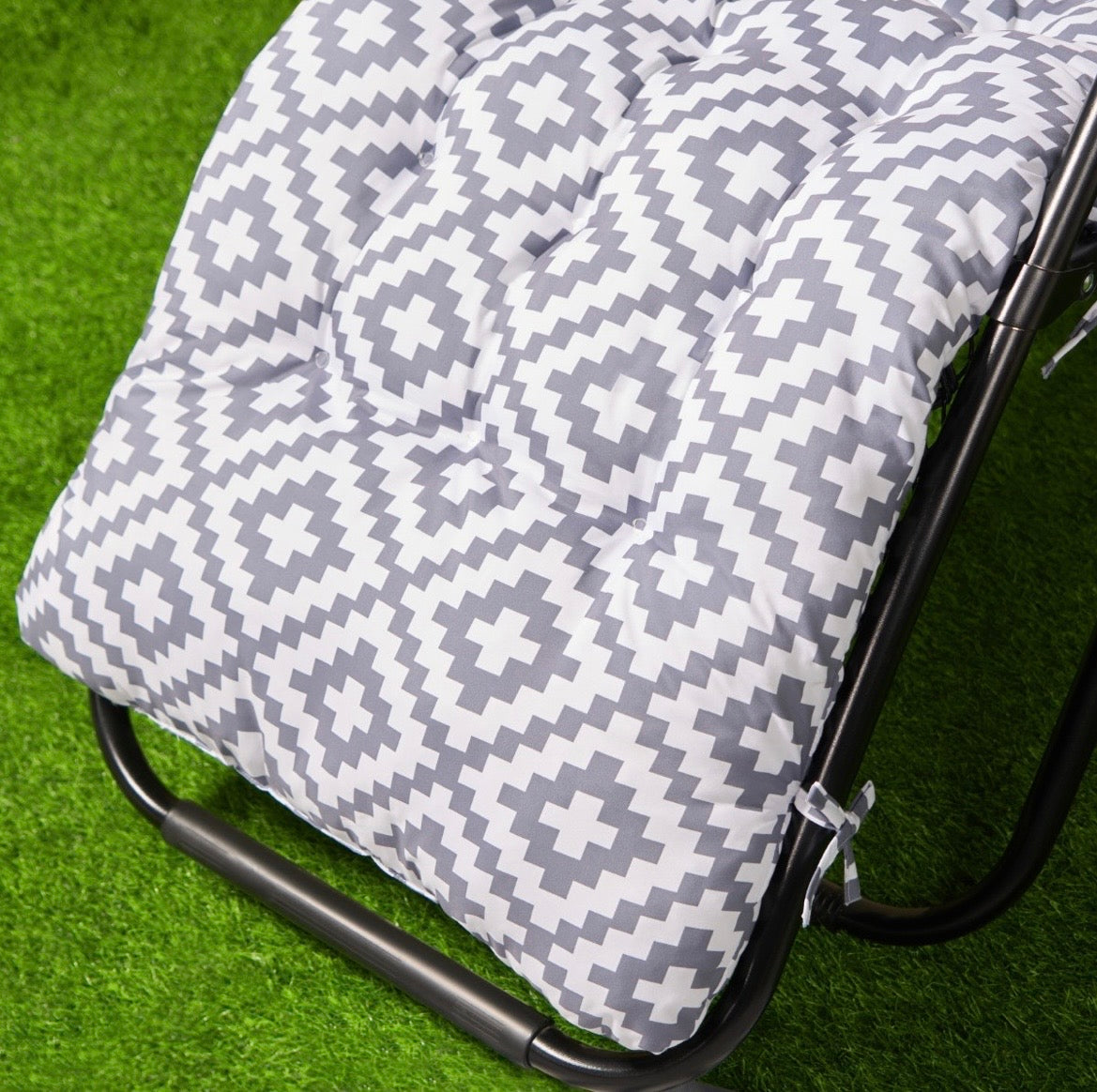 Gravity Chair Geometric Cushion - Grey - Truly Yours