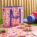 Fruit Print Picnic Bag - Pink - Truly Yours