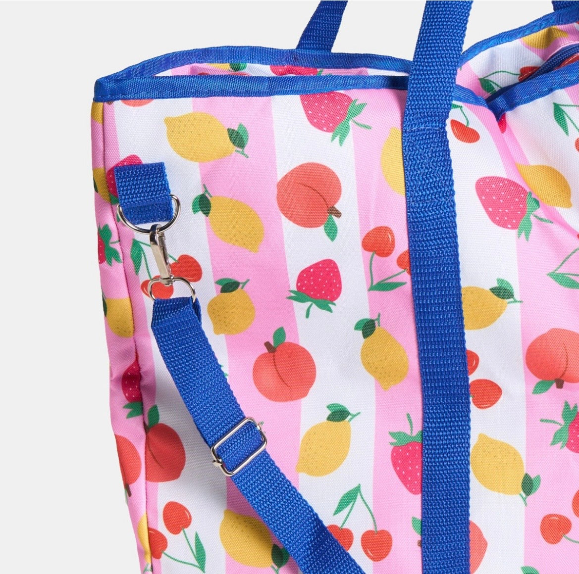 Fruit Print Picnic Bag - Pink - Truly Yours