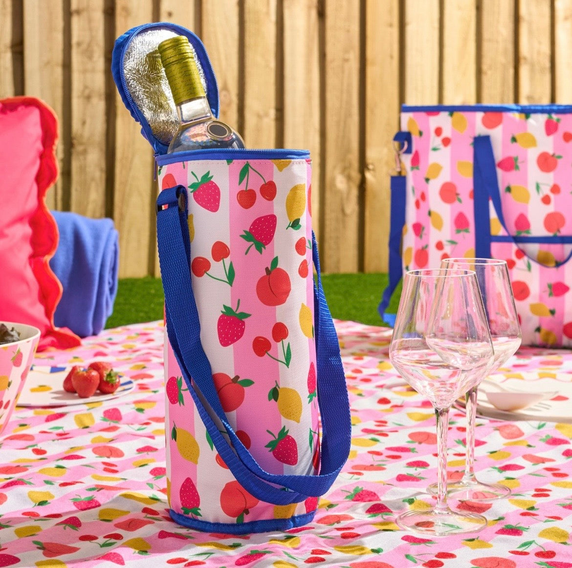 Fruit print wine bottle cooler - Truly Yours