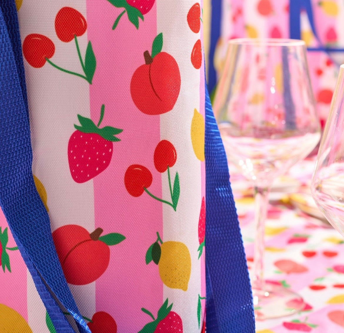 Fruit print wine bottle cooler - Truly Yours