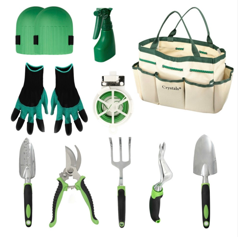11pc Stainless Steel Heavy Duty Garden Tool Set with Tote Bag - Truly Yours