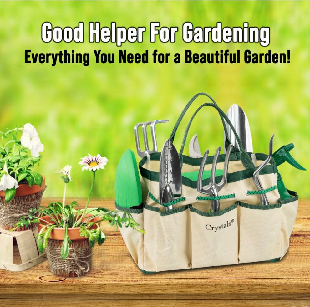 11pc Stainless Steel Heavy Duty Garden Tool Set with Tote Bag - Truly Yours