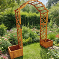 Wooden Garden Arch with Planters Trellis Arbor - Truly Yours