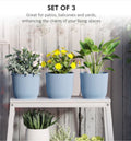 Set of 3 Round Plant Pots Outdoor 22cm - Truly Yours