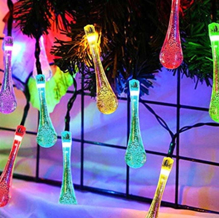 50 Solar Powered Waterproof Crystal Raindrop Lights - Truly Yours