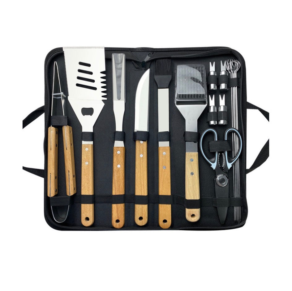 BBQ Utensil Set Stainless Steel Professional Barbecue Accessories Grill Tool with Bag - Truly Yours