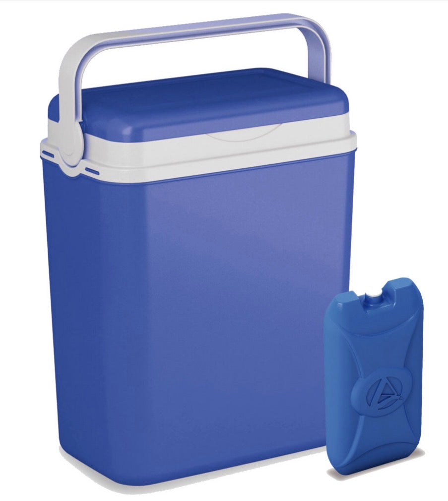 Large 12L Cool Box & Ice Pack - blue