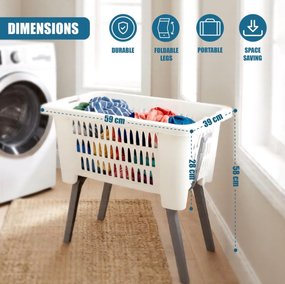 Laundry Basket with foldaway legs - Truly Yours