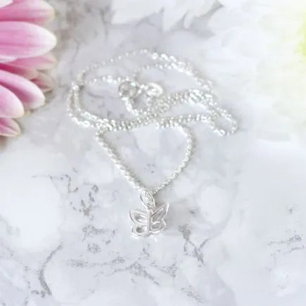 Personalised Butterly Pendant - Sterling Silver