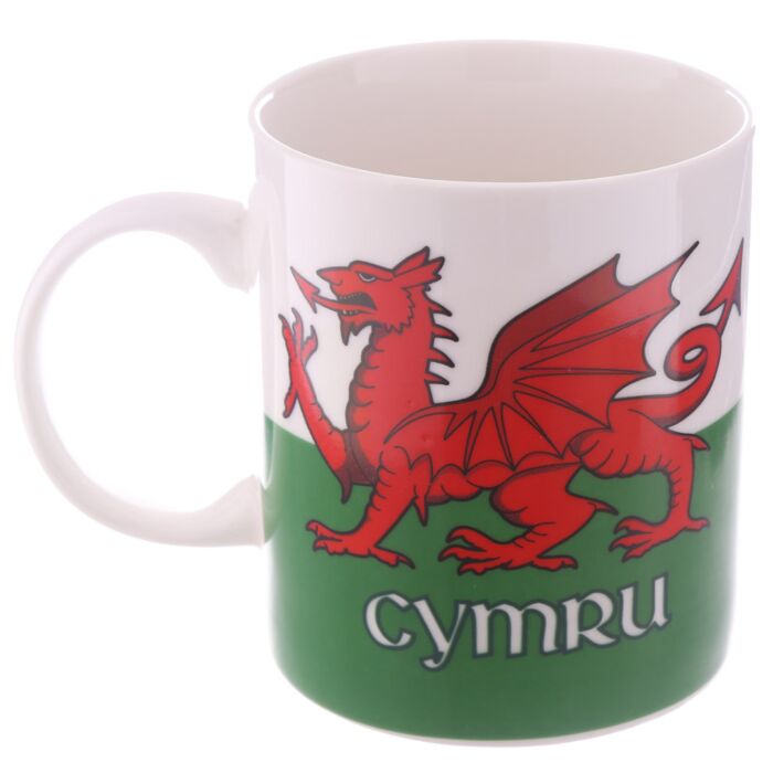 Porcelain Mug - Welsh Dragon Wales (Cymru) Souvenir